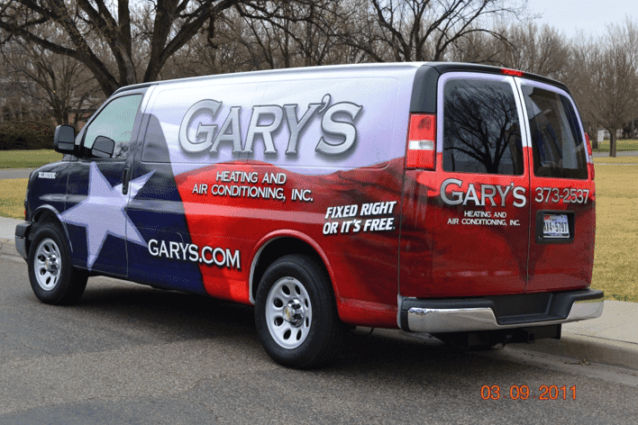 Gary's Heating & Air Conditioning van