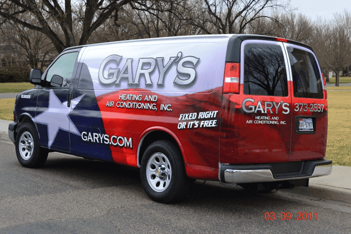 Gary's Heating & Air Conditioning van